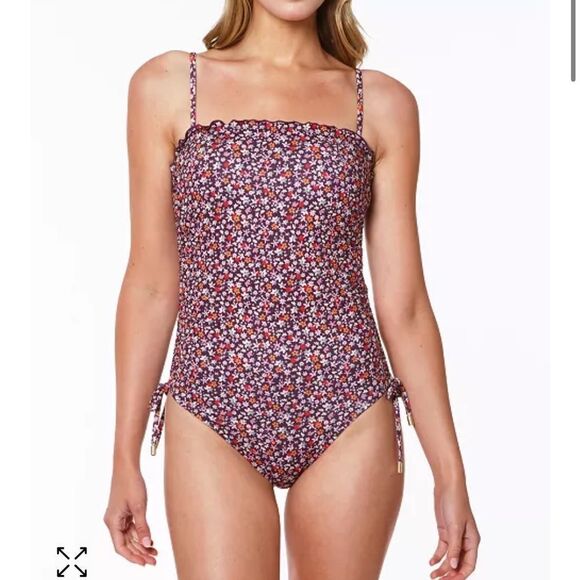 Sanctuary Micro Garden Side-Tie One-Piece Swimsuit XS - Picture 4 of 9